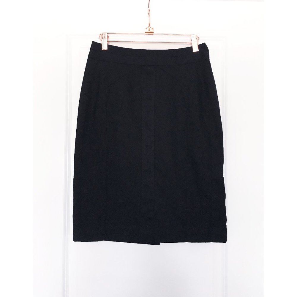 Ann Taylor black wool pencil skirt 4